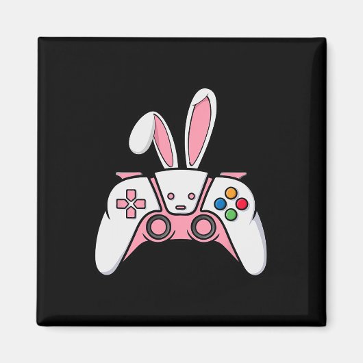 バニーイヤーイースターガミンとゲームおもしろいコントローラー マグネット (正面)