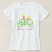 バニーイヤーズのゲームコントローラティー;ゲーマーイースター Tシャツ (デザイン正面)