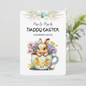 バニーインカップグランドドーターイースターホリデーカード 招待状 (スタンド正面)