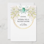 バニーインカップグランドドーターイースターホリデーカード 招待状 (裏面)