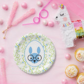 バニーイングラス春フローラ ペーパープレート (パーティー)