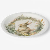 バニーインフローラリース ペーパープレート (アングル)