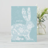 バニーイースかわいらしターお祝い招待状 招待状 (スタンド正面)