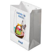 バニーイースターエッグ狩りバスケット ミディアムペーパーバッグ (正面アングル)