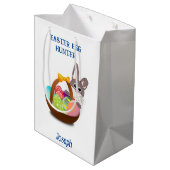 バニーイースターエッグ狩りバスケット ミディアムペーパーバッグ (裏面アングル)