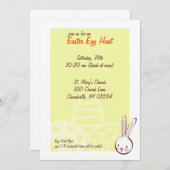 バニーイースターエッグ狩り招待状 招待状 (正面/裏面)