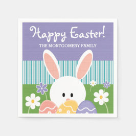 バニーイースターエッグ スタンダードカクテルナプキン