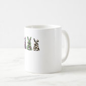 バニーイースターヒョウのプレイドバッファローラビットイースターD コーヒーマグカップ (正面右)