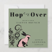 バニーイースターモダンブランチを乗り越える 招待状 (正面)