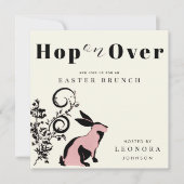 バニーイースターモダンブランチを乗り越える 招待状 (正面)