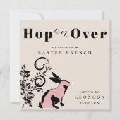 バニーイースターモダンブランチを乗り越える 招待状 (正面)