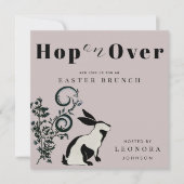 バニーイースターモダンブランチを乗り越える 招待状 (正面)