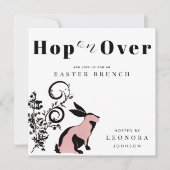 バニーイースターモダンブランチを乗り越える 招待状 (正面)