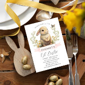 バニーイースターワイルドワンバースデーパーティーの招待 招待状