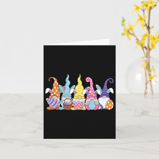 バニーイースター春格言イースターホールディングエッグハンティ カード (黄色い花)