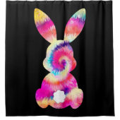 バニーイースター絞り染めラビットイースターデー シャワーカーテン (正面)