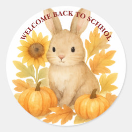 バニーウェルカム新学期 ラウンドシール