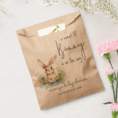 バニーウォーターカラーベビーシャワー優先バッグ フェイバーバッグ (封をした状態)