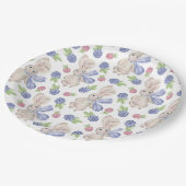 バニーウォーターカラー春ベリー ペーパープレート (アングル)