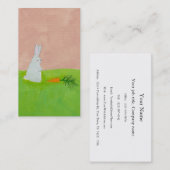 バニーウサギのにんじんのかわいいおもしろいの元の芸術の絵画 名刺 (正面/裏面)