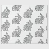 バニーウサギの着色 ラッピングペーパー (フラット)
