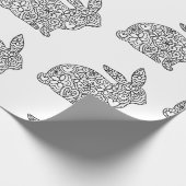 バニーウサギの着色 ラッピングペーパー (角)