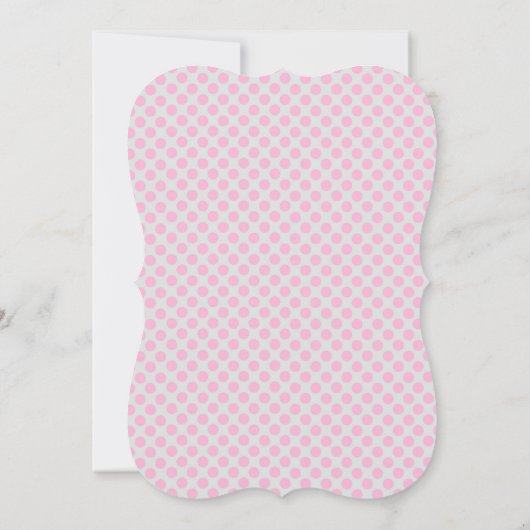 バニーウサギの第1誕生日の招待状のピンクの女の子 招待状 (裏面)