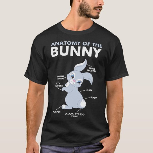 バニーウサギの解剖学 Tシャツ (正面)