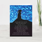 バニーウサギ悔やみや弔慰ロストオブペットスピリチュアル動物 カード (正面)