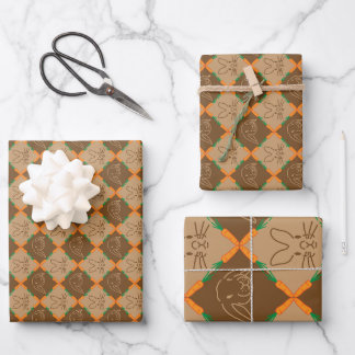 バニーウサギ ラッピングペーパーシート