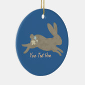 バニーウサギ(名前入りな) セラミックオーナメント (右)