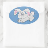 バニーウサギ 楕円形シール (バッグ)