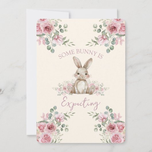 バニーウッドランドフォレストアニマルウォーター色 招待状 (裏面)