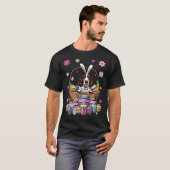バニーエグリッシュスリンガースパニエル犬ドッグハッピーイースターデイ Tシャツ (正面フル)