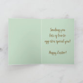 バニーエッグと花イースター付き編集可能トラック カード (内部)