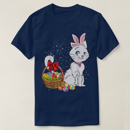 バニーエッグコスチュームギフトメンズメンズキッズキュート猫 Tシャツ (デザイン正面)