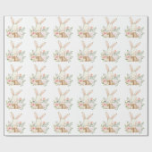 バニーエレガントウサギ赤ちゃんシャワー ラッピングペーパー (フラット)