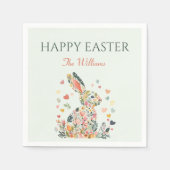 バニーエレガント春ブランチ スタンダードカクテルナプキン (正面)