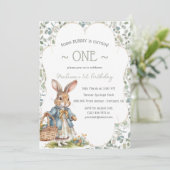 バニーオンザウェイグレイネリーガールファースト誕生日 招待状 (スタンド正面)