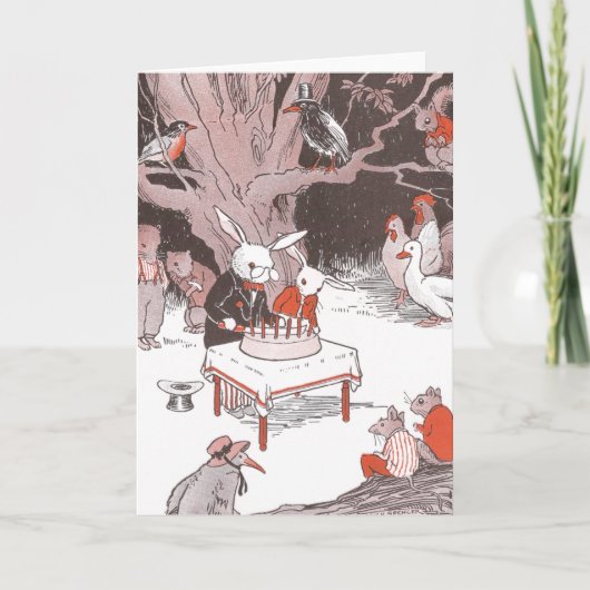 バニーカットズお誕生日ケーキ カード (正面)