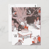 バニーカットズお誕生日ケーキ ポストカード (正面/裏面)