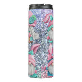 バニーカラフルの耳とグリッターを持つイースター格言 タンブラー (裏面)