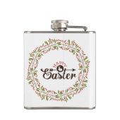 バニーカラフル付きラウンドフローラリース フラスク (裏面)