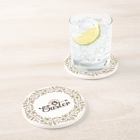 バニーカラフル付き可愛い丸リース コースター (側面)