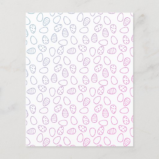 バニーカラフル格言イースターエッグ狩り招待状 チラシ (裏面)