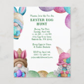 バニーカラフル格言イースターエッグ狩り招待状 チラシ (正面)