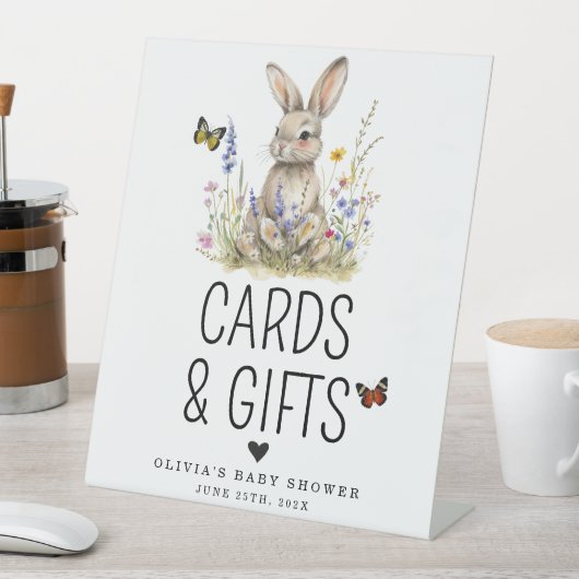 バニーカードとギフトテーブルトップサイン 台座サイン (インサイチュ)