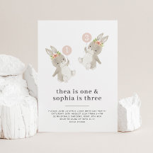 バニーガールズジョイント誕生日招待状