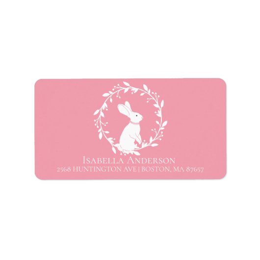バニーガールズベビーシャワー住所 シール (正面)