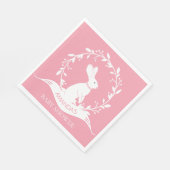 バニーガールズベビーシャワー紙ナプキンス スタンダードランチョンナプキン (角)